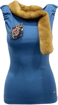 Dsquared2 Dames, Tops, Blauw, Maat: S Viscose