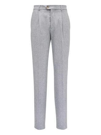 Brunello Cucinelli pleated wool trousers - Grey