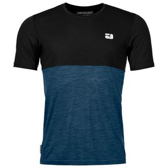 Ortovox 150 Cool Logo T-Shirt Merinoshirt f&uuml;r Herren | blau/schwarz