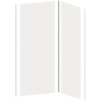 Vente-Unique Pannello da parete per il bagno con profili inclusi 2 x L. 90 x H. 210 cm - Lotto di 2