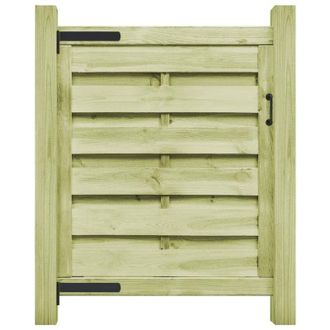 vidaXL Cancello da Giardino Legno di Pino Impregnato 100x100 cm Verde - Vidaxl