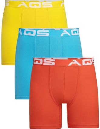 AQS Classic Fit Boxer Briefs - Pack of 3 in Orange/light Blue/yellow at Nordstrom Rack, Size Small