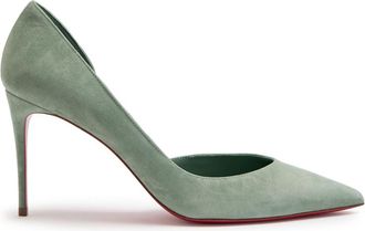 Christian Louboutin Iriza 85 Suede Pumps - Grey