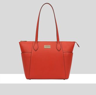 Paul Costelloe Womens Morava Leather Tote/Shoulder Bag - Red - One Size