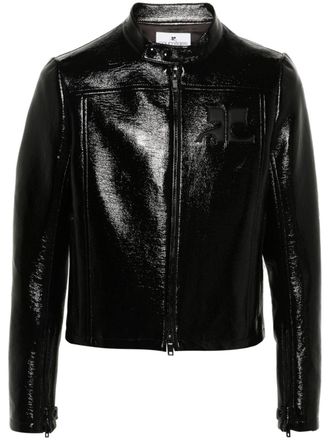 Courrèges Giacca con applicazione logo - Nero