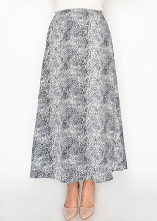 YAL New York Snake Print Skirt in Grey