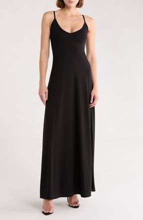 Go Couture V-Neck Maxi Dress in Black at Nordstrom Rack, Size X-Large