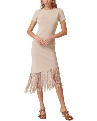 Line & Dot Chrysta Asymmetrical Fringe Dress