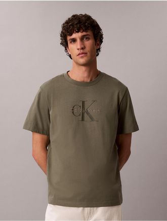 Calvin Klein Jeans Calvin Klein Mens Monologo Tee - Green - 2XL