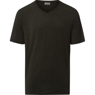 Hanro Casuals Soft V-Neck T-Shirt in Earthy Ink Melange at Nordstrom, Size Xx-Large
