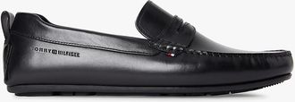 Tommy Hilfiger Mens Cleated Leather Driving Loafer - Black - US 11.5 / EU 45