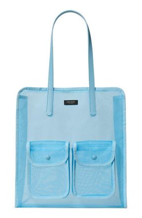 Kate Spade New York breezy mesh tote bag in Pristine Pool at Nordstrom