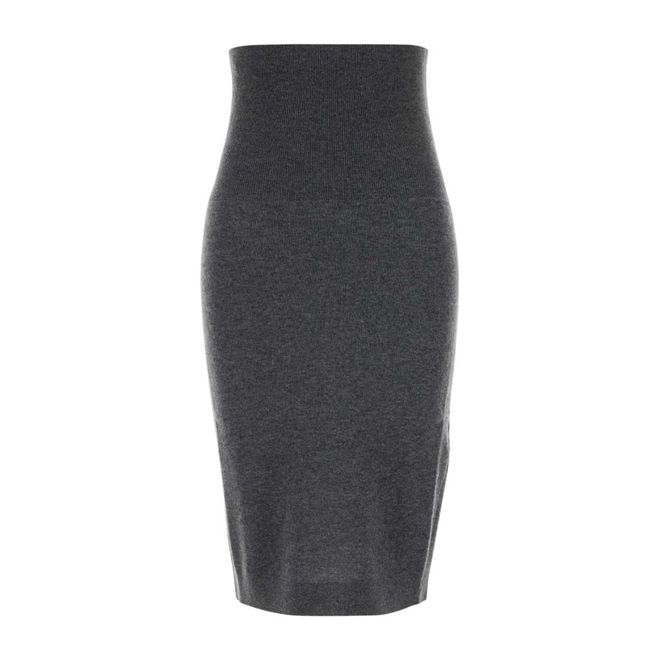 Falda L&aacute;piz de Lana - Skirts - Mujer - Gris - S