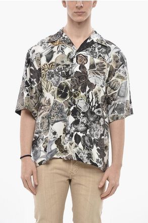 Marni Camicia Bowling in Seta con Motivo Floreale taglia 52
