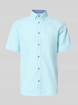 Tom Tailor Regular Fit Freizeithemd aus Leinen-Baumwolle-Mix in Petrol, Gr&ouml;&szlig;e XXXL
