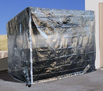 Quick-Star Schutzh&uuml;lle F&uuml;r Hollywoodschaukel Triumph 3 Sitzer 215x123x180cm Pvc Transparent