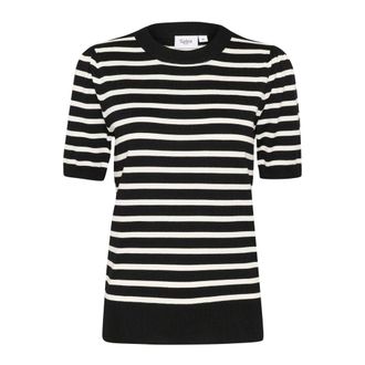Saint Tropez Maglione a Righe Nero Mila Stripe - - Knitwear - Donna - Multicolore - XS
