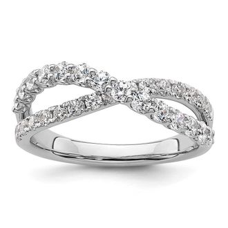 Diamond2Deal 14k Gold Lab Grown Diamond Wedding Band Ring 1Ct Clarity- VS Color- D-E