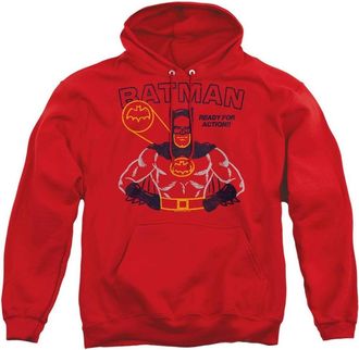 Gildan Batman Ready For Action Adult Pull Over Hoodie / Hooded Sweatshirt