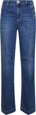 Liu Jo B.up Flare Button H.w. - Dames - Bootcut Jeans - Blauw - W30 - Katoen - Jeans