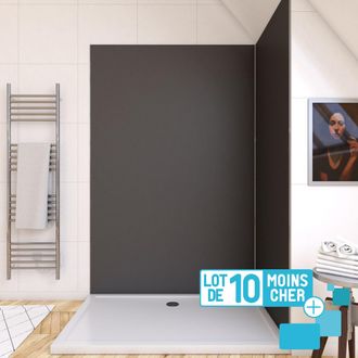 Aurlane Lote De 10 Paneles Murales De Aluminio Gris Para Ba&ntilde;o - 120x210cm - Wallit