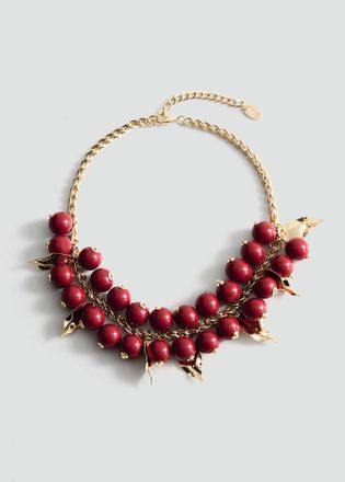Mango Collana catena perline oro - Donna - Taglia unica - MANGO