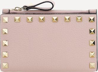 Valentino Garavani Portacarte con zip Rockstud Woman UNI