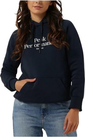 Peak Performance Original Hood Sweater - Dames - Hoodies - Blauw - XS - Katoen - Hoodies & sweatvesten