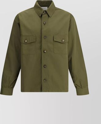 Saint Laurent twill cotton overshirt chest pockets