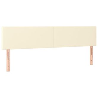 vidaXL Cabeceros 2 Unidades Cuero Sint&eacute;tico Color Crema 80x5x78/88cm Vidaxl