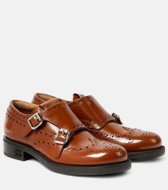 Miu Miu x Churchs Double Monk leather brogues