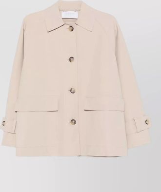 Harris Wharf London single-breasted blouson jacket