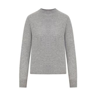 Max Mara Wollen trui met ronde hals - Dames - Truien - Grijs - Maat: L Wol