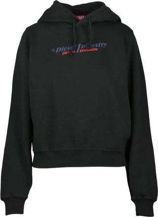Diesel Hoodies & sweatvesten, Dames, Zwart, L, Katoen, Felpa Corta