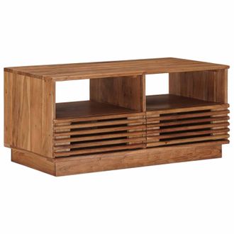 vidaXL Mesa De Caf&eacute; Hecha A Mano Madera De Teca Marr&oacute;n Vidaxl