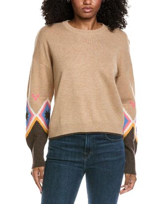 Brodie Pop Sleeve Fairisle Wool & Cashmere-Blend Sweater