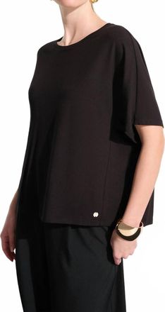 Joseph Ribkoff Boxy Dolman Sleeves Top In Black