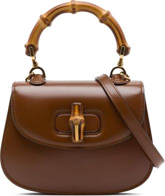 Gucci Pre-owned Gucci Mini Calfskin 1947 Bamboo Top Handle Bag Ladies Z62JOV3H1X87SS3Y