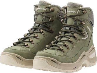 Lowa Wanderschuh LOWA RENEGADE EVO GTX MID WS, Damen, Gr. 37,5, sage, Leder, Schuhe Wanderschuh, wasserdicht, winddicht,atmungsaktiv dank GORE-TEX Membrane