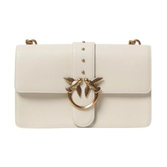 Pinko Cross Body Bags, female, White, Size: ONE SIZE Love Birds Elegant Shoulder Bag