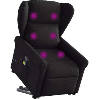vidaXL Vidaxl - Sill&oacute;n Reclinable De Masaje Elevable Tela Negro