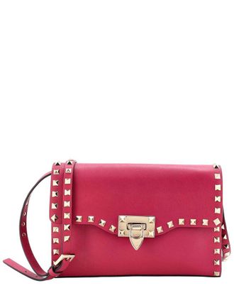 Valentino Rockstud Flip Lock Flap Bag Leather Medium (Authentic Pre-Loved)