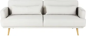 Maisons du monde Sofá cama de 4 plazas en gris claro