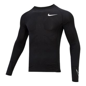 Nike Pro Dri-Fit Athleisure Round Neck Long Sleeves T-Shirt Asia Sizing Black DD1991-010