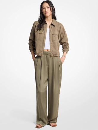 Michael Kors Drapey Satin Wide Leg Pants