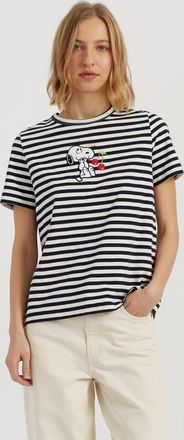 Chinti and Parker Cotton Snoopy Breton Cherry T-Shirt in Blue/cream at Nordstrom, Size X-Large