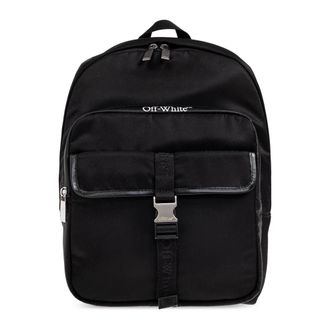Off-white Backpacks, male, Black, Size: ONE SIZE Logo Backpack