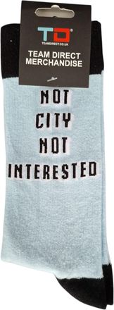 Generic ADULT SOCKS WITH LOGO NOT CITY NOT INTERESTED, SHOE SIZE MENS 8 TO 11
