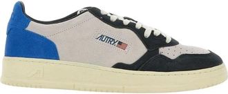 Autry Suede Multicoloured Trainers with Perforated Toe