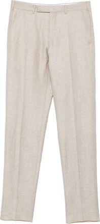 Ermenegildo Zegna Heren, Broeken, Beige, Maat: XL Linnen